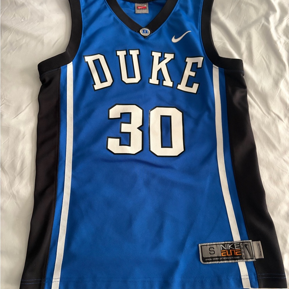 Nike Blue and Black Duke #30 Jersey
